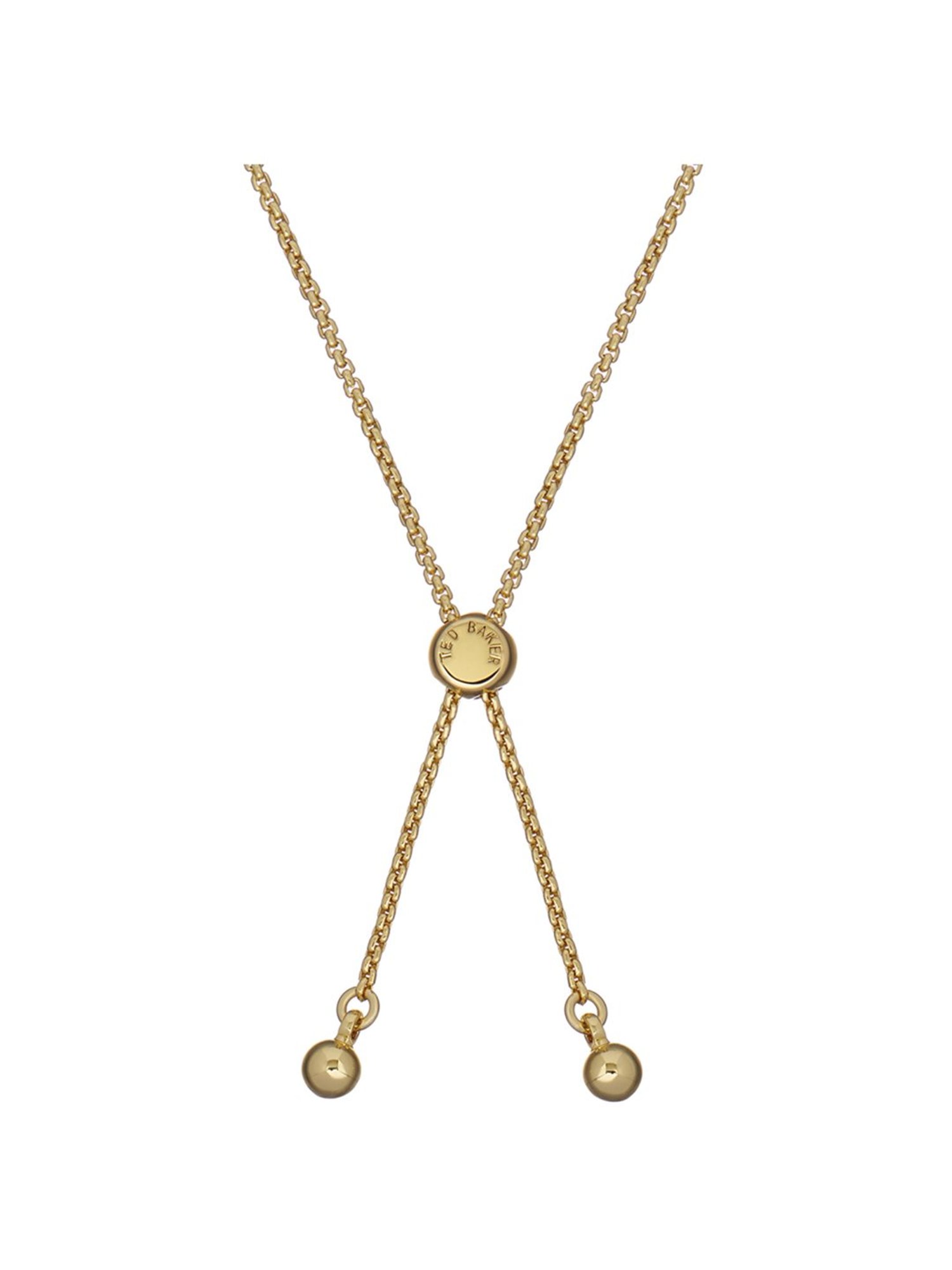 Ted Baker Gold-Plated BREENAR Baker Bar Drawstring Bracelet for Women
