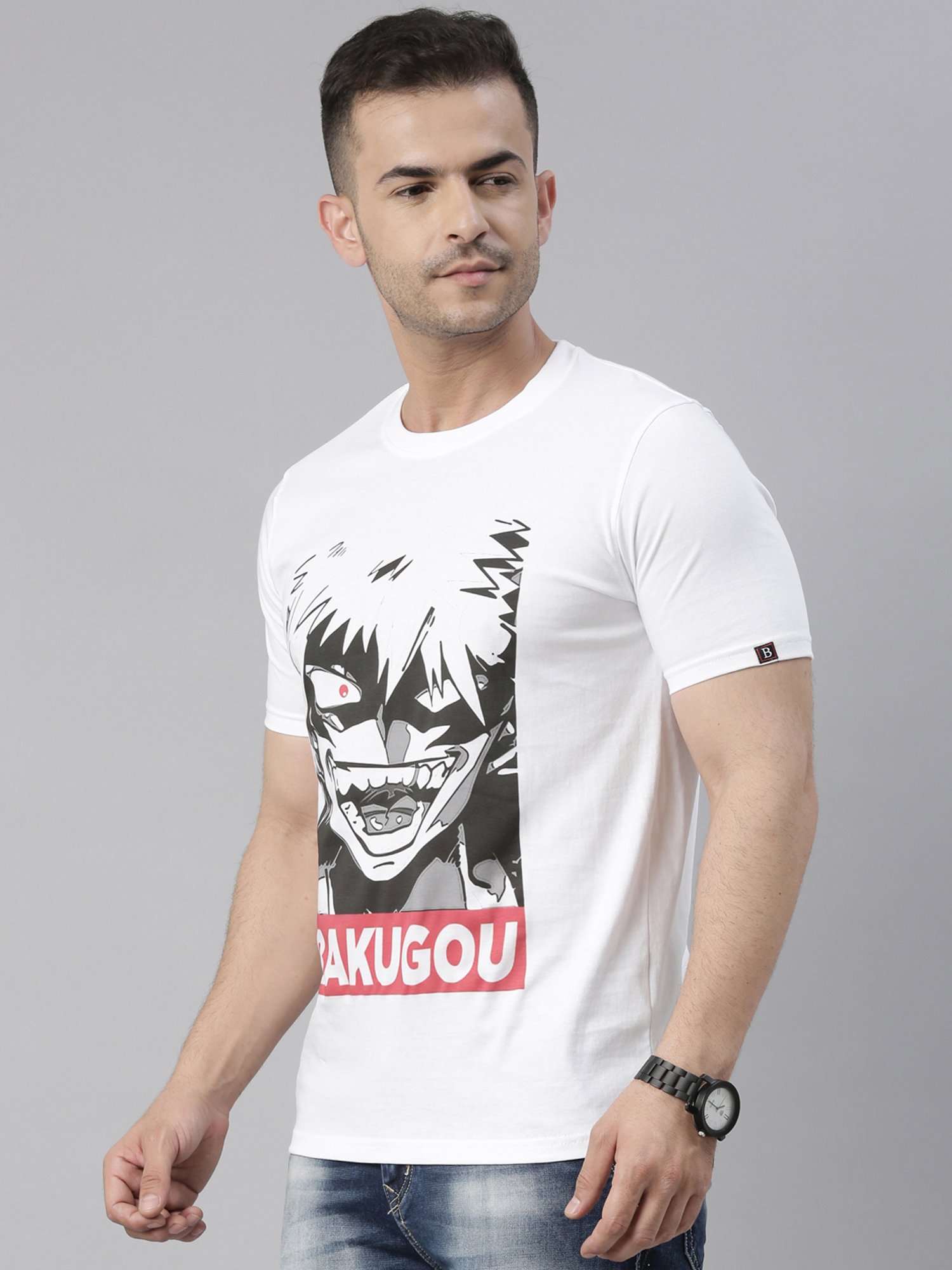 Bushirt White Cotton Crew T-Shirt