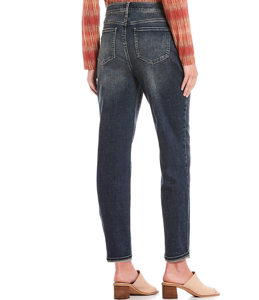 NYDJ Easy Fit Destruction Detail Roll Cuff Ankle Jeans