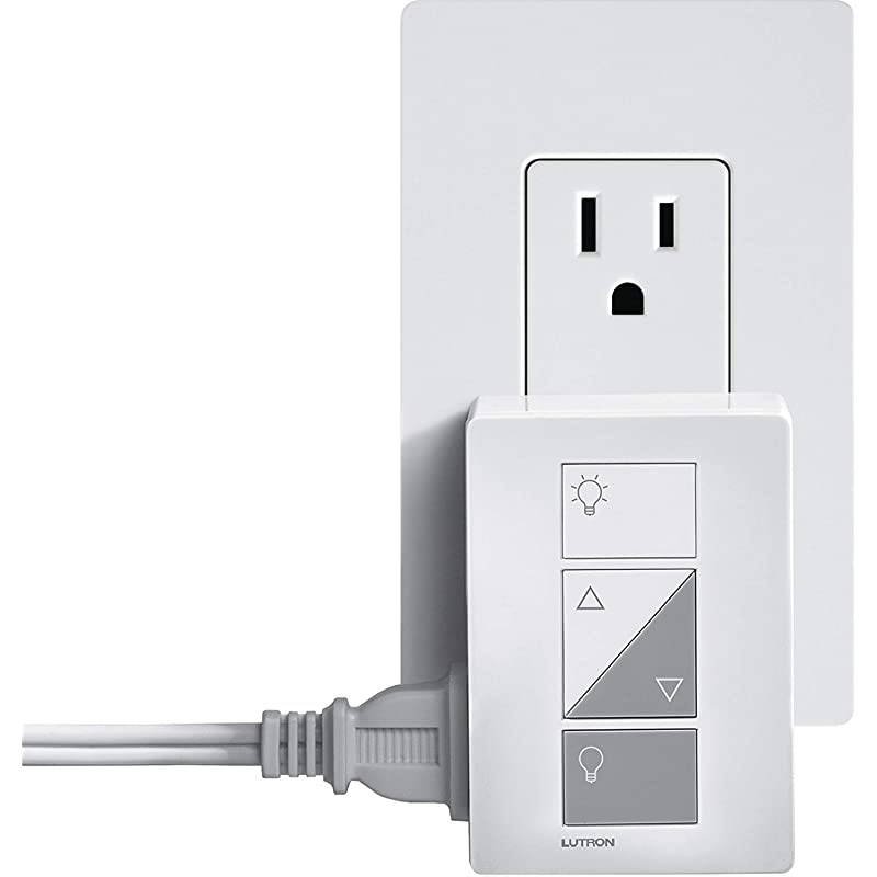 Caseta Smart Home Plugin Lamp Dimmer Switch Works with Alexa Apple HomeKit and The Google Assistant | PD3PCLWH | White