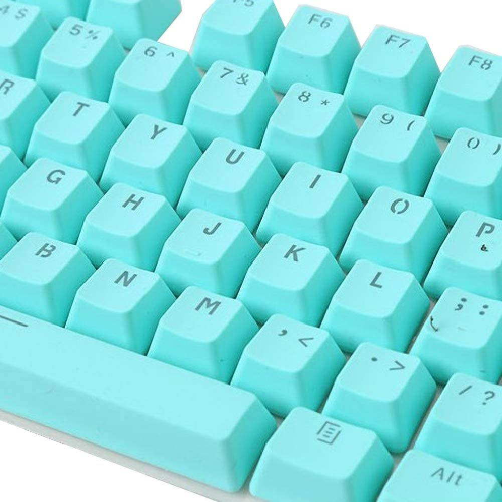 Superper Backlit Keycaps 106 Keys PBT Solid Color Backlight Keyboard Caps Replacement Accessories for Mechanical Keyboards Cyan