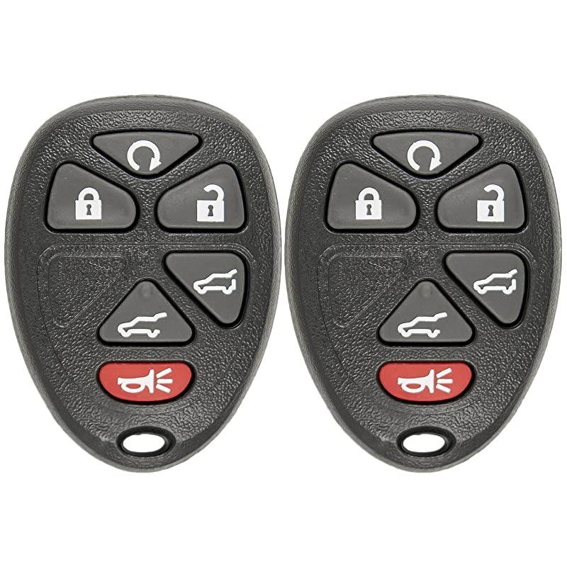 Keyless Entry Car Key Replacement for Vehicles That Use 6 Button 15913427 OUC60270 Remote SelfProgramming 2 Pack