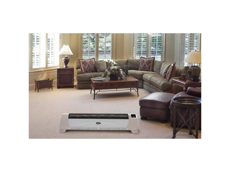 Air King 8820C Silent Room Portable 40 Inch Electric 1500 Watt Convection Floor Space Heater with Adjustable Thermostat and 8 Hour Timer, Gray