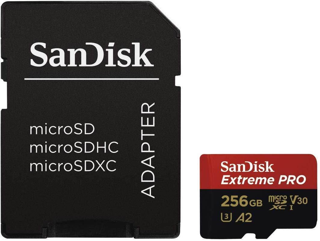 SanDisk Extreme Pro Micro SDXC UHS-I U3 A2 V30 Memory Card (256GB)