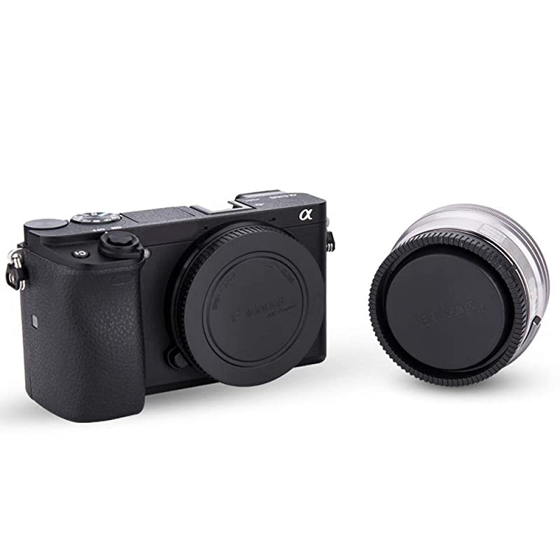 Cap and Rear Lens Cap Kit for Sony Alpha Series and NEX Series EMount Camera Lens for Sony A7C A7 A7II A7III A7S A7SII A7SIII A7R A7RII A7RIII A7RIV A6600 A6500 A6400 A6300 A6100 A6000 A5100