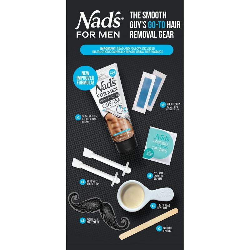 Nad's Men's Hair Removal Manscaping Kit - 4ct