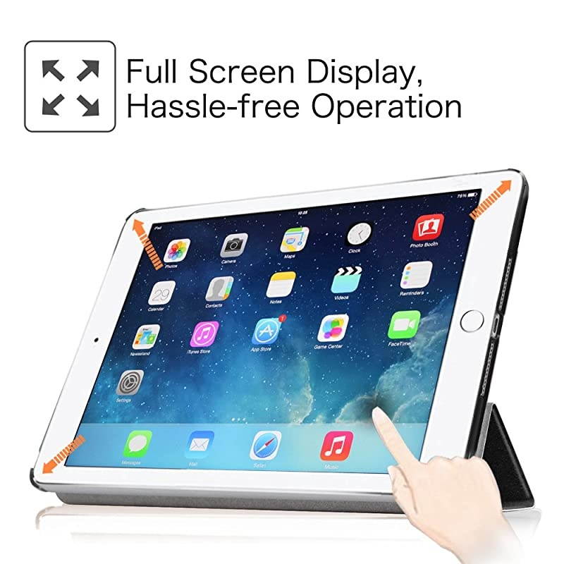 Case for iPad Air 2 97 SlimShell Ultra Lightweight Stand Smart Protective Cover with Auto SleepWake Feature for iPad Air 2 Dont Touch