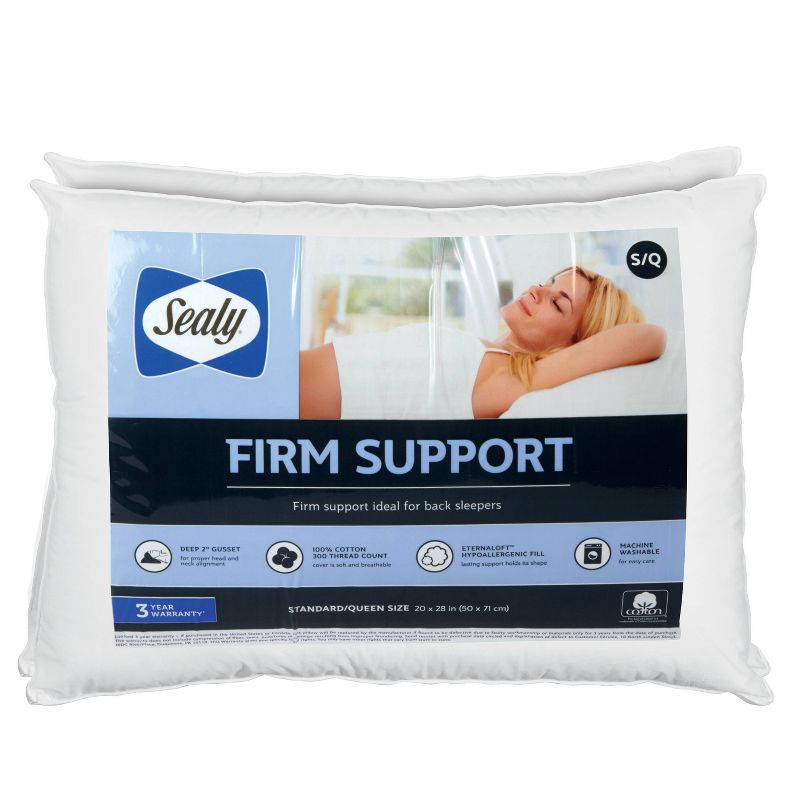 Standard/Queen 2pk Firm Bed Pillow - Sealy
