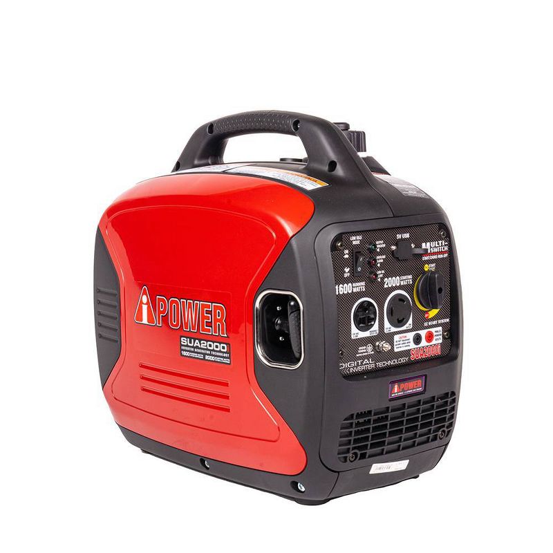 2000 Watt Ultra-Quiet Gasoline Powered Inverter Portable Generator With Parallel Capability - A-iPower