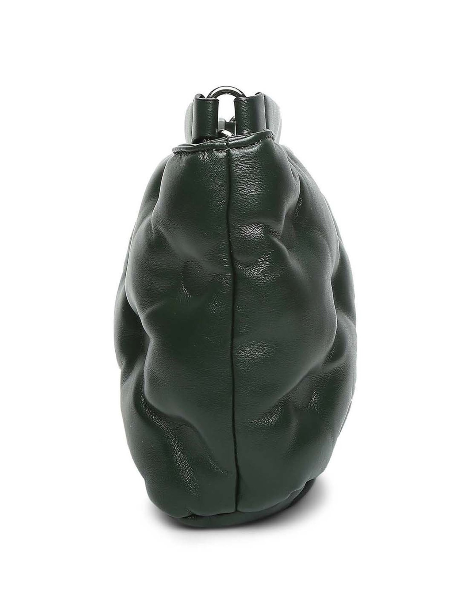 Marina Galanti Green Textured Medium Sling Handbag