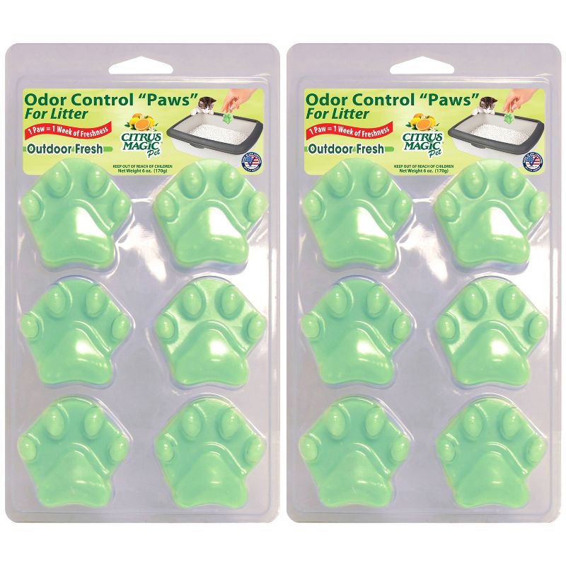 Citrus Magic Litter Paws in Outdoor Fresh Cat Litter - 2ct