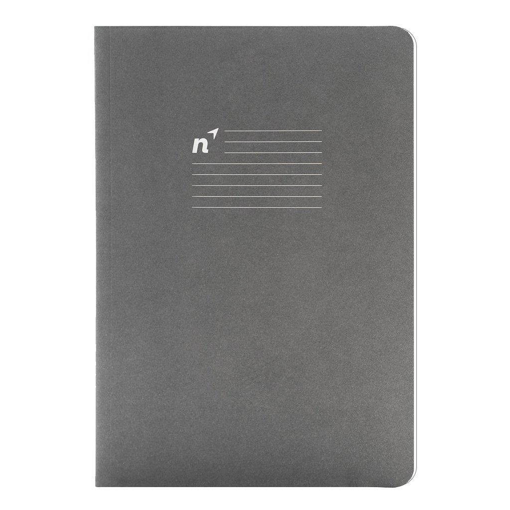 Northbooks A5 Softcover Writing Notebooks: Journal/Notebook / Diary/Notepad for School, Work, Travel or Personal Use - 144 Pages - 5.81" x 8.25" Cream Lined College Ruled Paper - Gray Cover