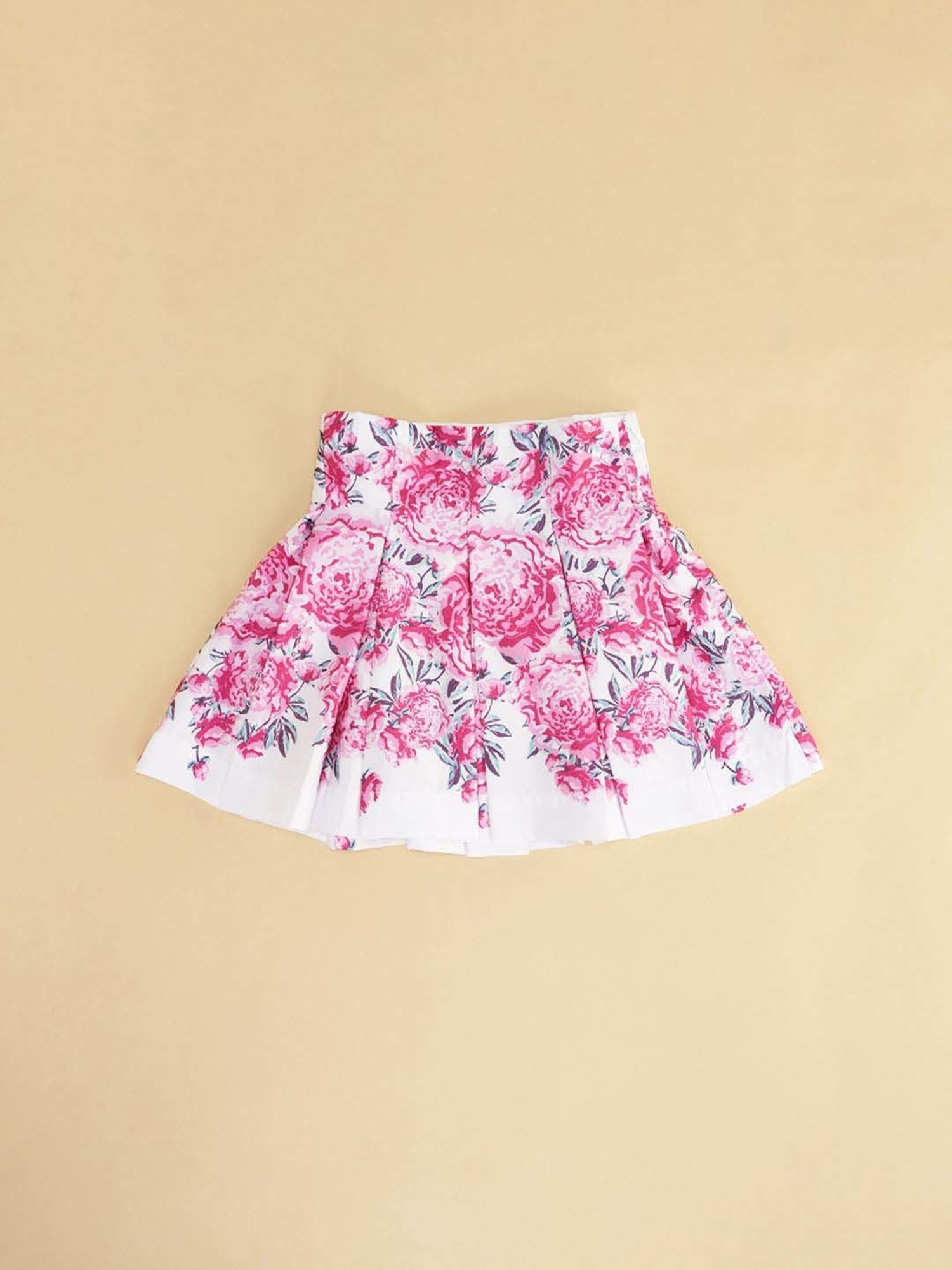 Angel & Rocket Kids Pink Floral Print Skirt