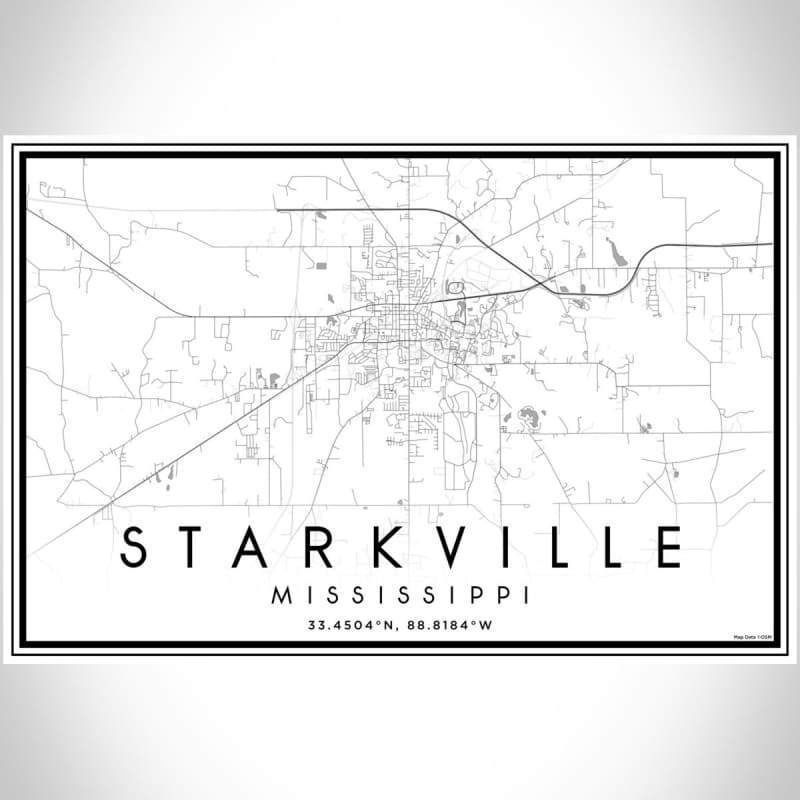 Starkville - Mississippi Classic Map Print