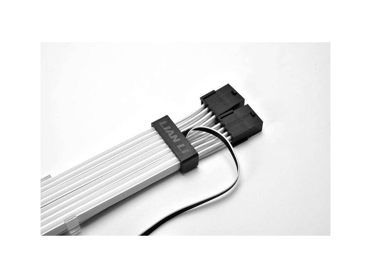 LIAN LI P Computer Power Cords W8-V2 Cable adaptor for motherboard aRGB 3pin header ADDRESSABLE RGB STRIMER Plus 8-PIN, white