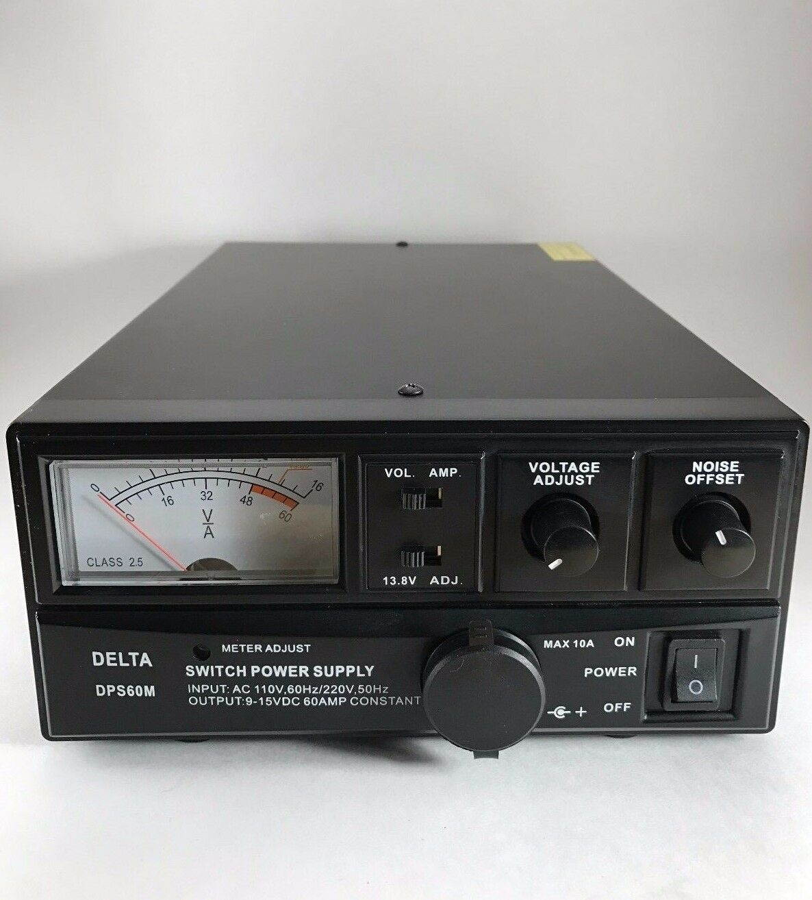 DELTA DPS60M 60 Amp 12v AC/DC Power Supply w/ Volt AMP Meter Ham CB Radio