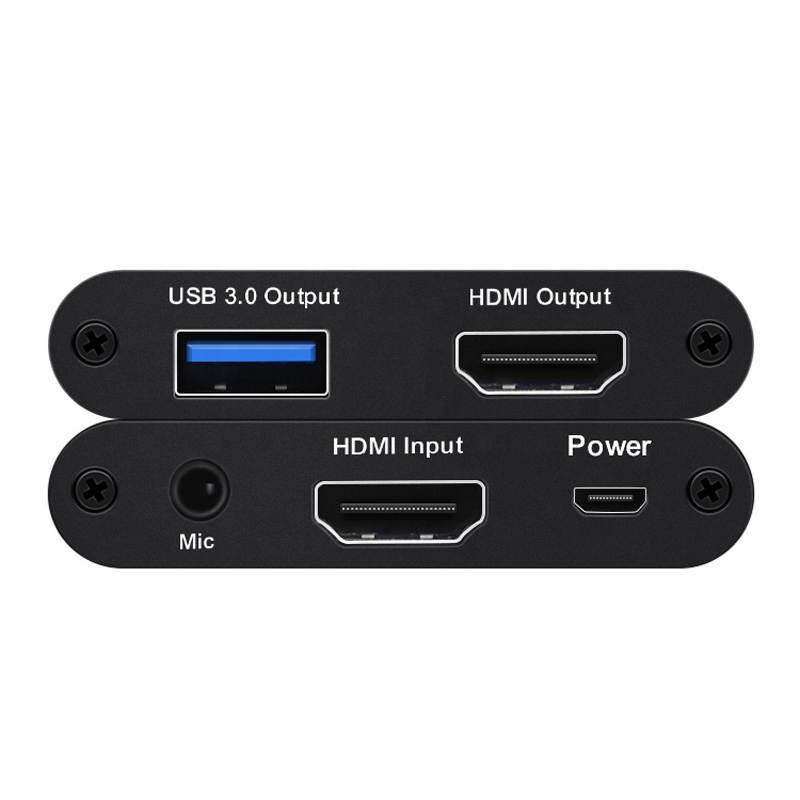 5Ports HDMI To USB3.0 1080P/60Hz Game Video Capture Card Live Streaming with Mic Input for PS4/XBOX/Switch/Camera Mobile Phone Outdoor Live Broadcast, plug and play , no need to install driver