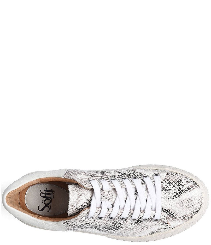 Sofft Parkyn Snake Print Leather Platform Sneakers