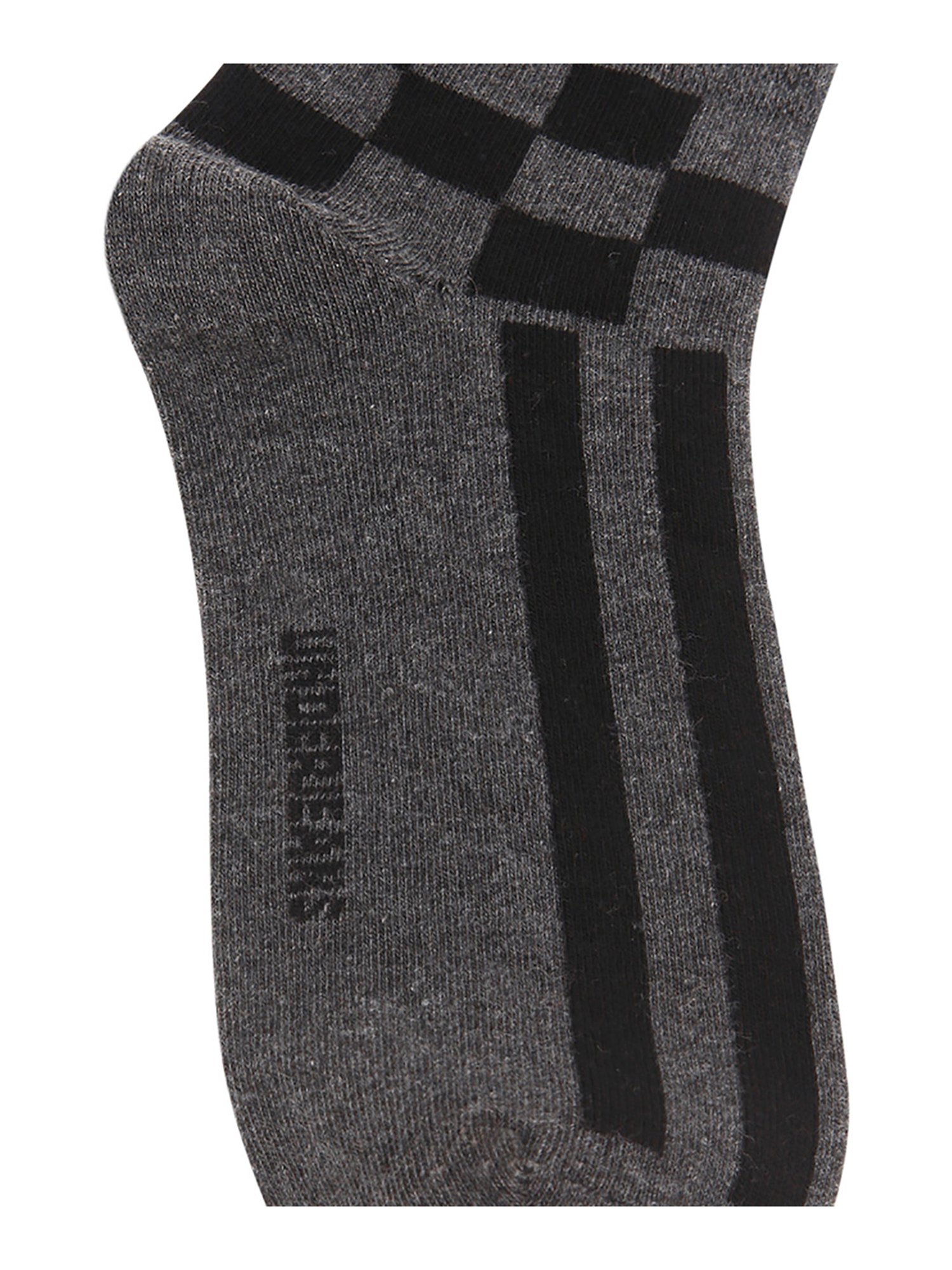 UnderJeans by Spykar Grey Printed Socks