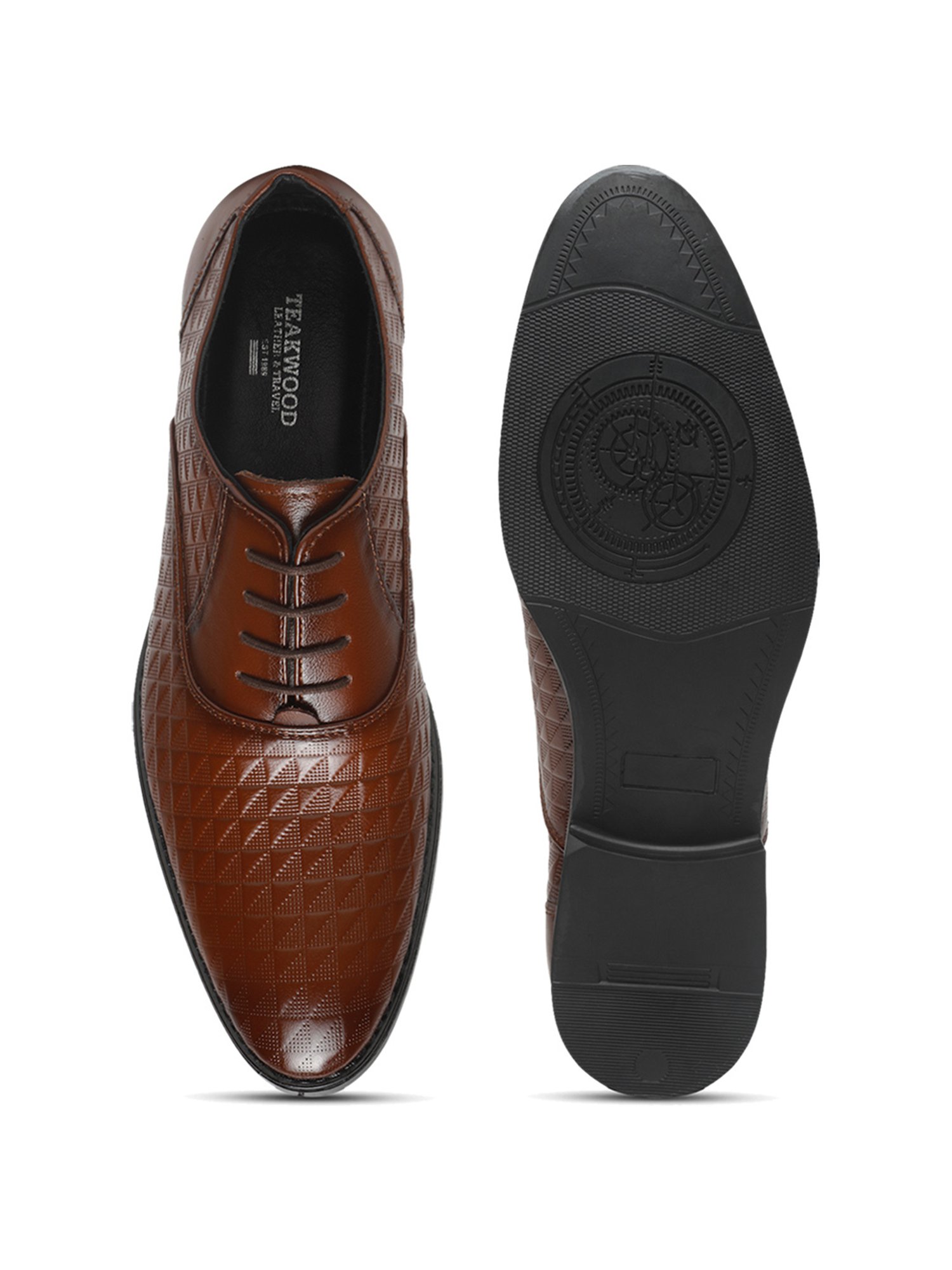 Teakwood Leathers Men's Brown Oxford Shoes