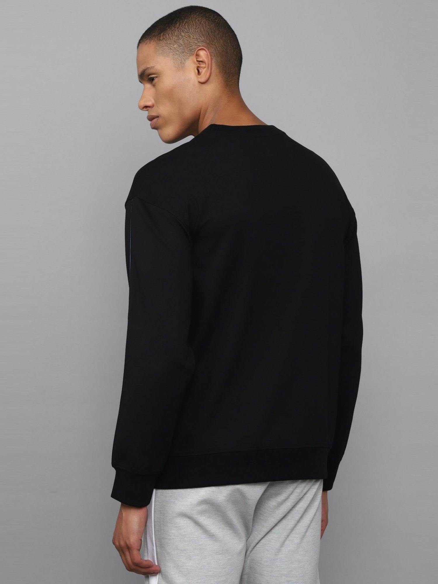 Tribe Black Regular Fit Colour Block Sweatshirt