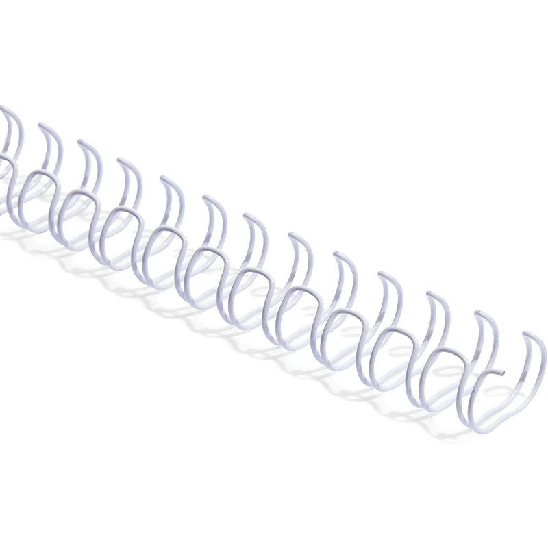 Stockroom Plus 100-Pack White Double Loop Wire Spiral Binding Coils Spines for 70 Sheets, 10.5"x3/8", 3:1 Pitch