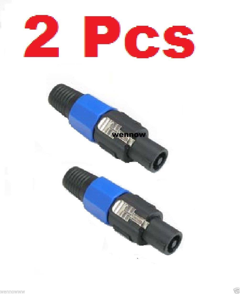 wennow 2 Pcs Conductor Speaker Cable Male Connector End for SPEAKON Audio Loudspeaker