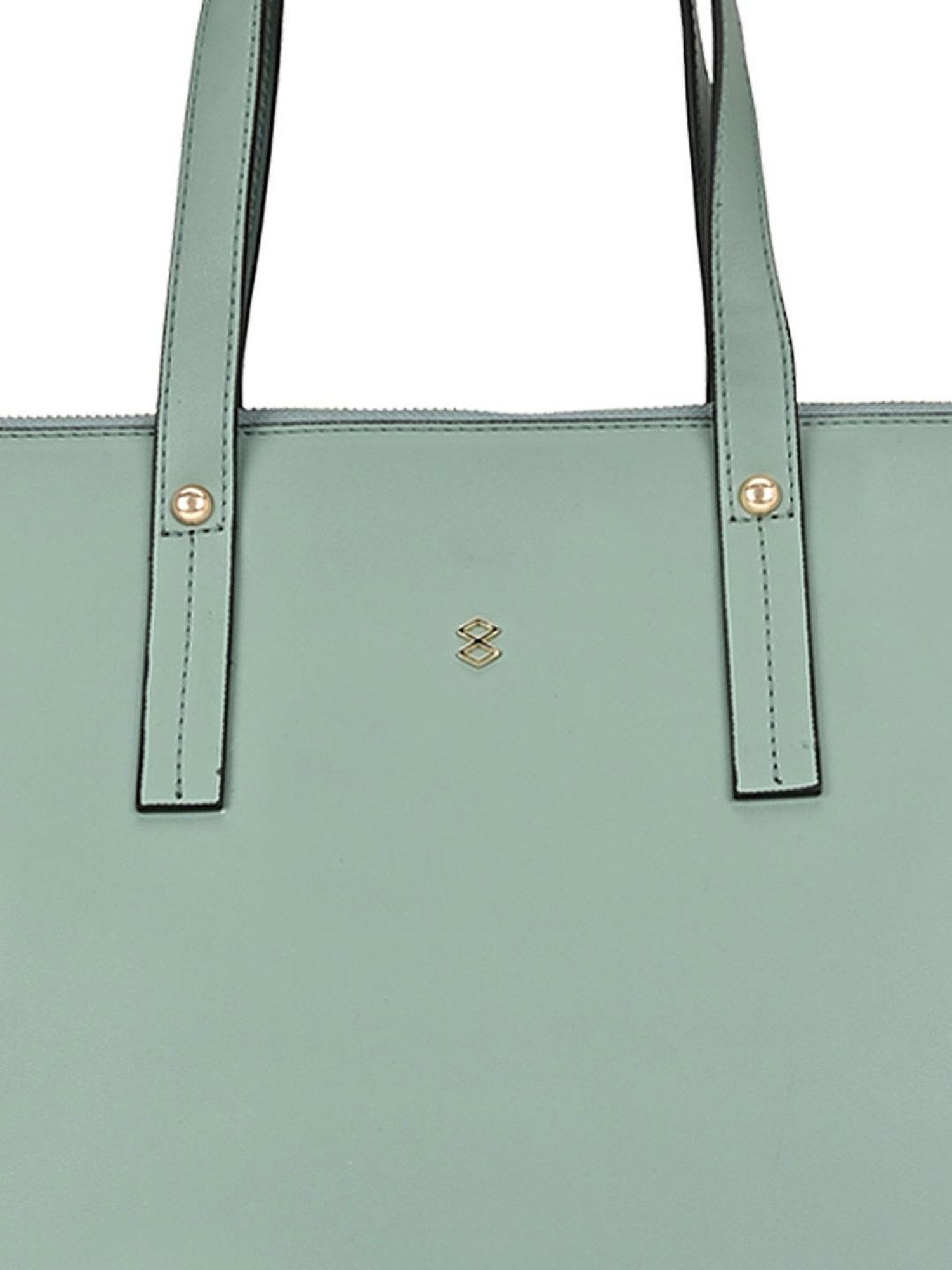 Horra Mint Green Solid Tote Handbag