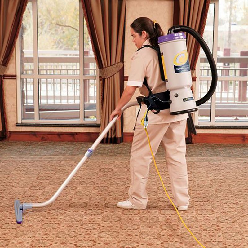 ProTeam 107109 CoachVac 10 Quart Multifunctional Backpack Vacuum with 2 Piece Wand Tool Kit, Various Attachments, and 50 Foot Extension Cord