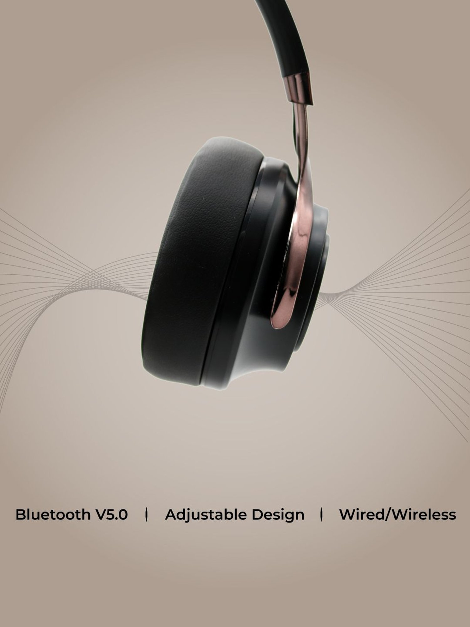 Hammer Bash Over The Ear Bluetooth Headphone With Mic (Black)