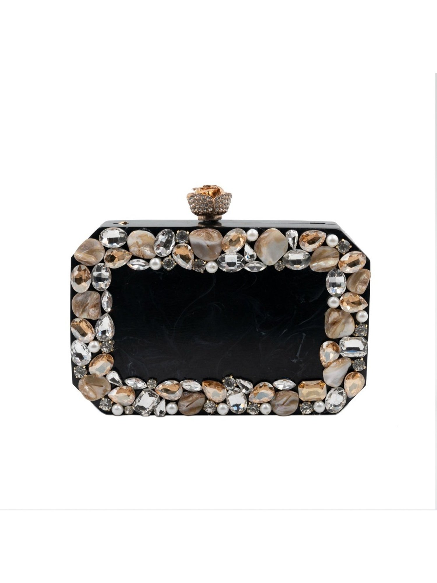 Sugarcrush Black Luxury Studded Small Clutch