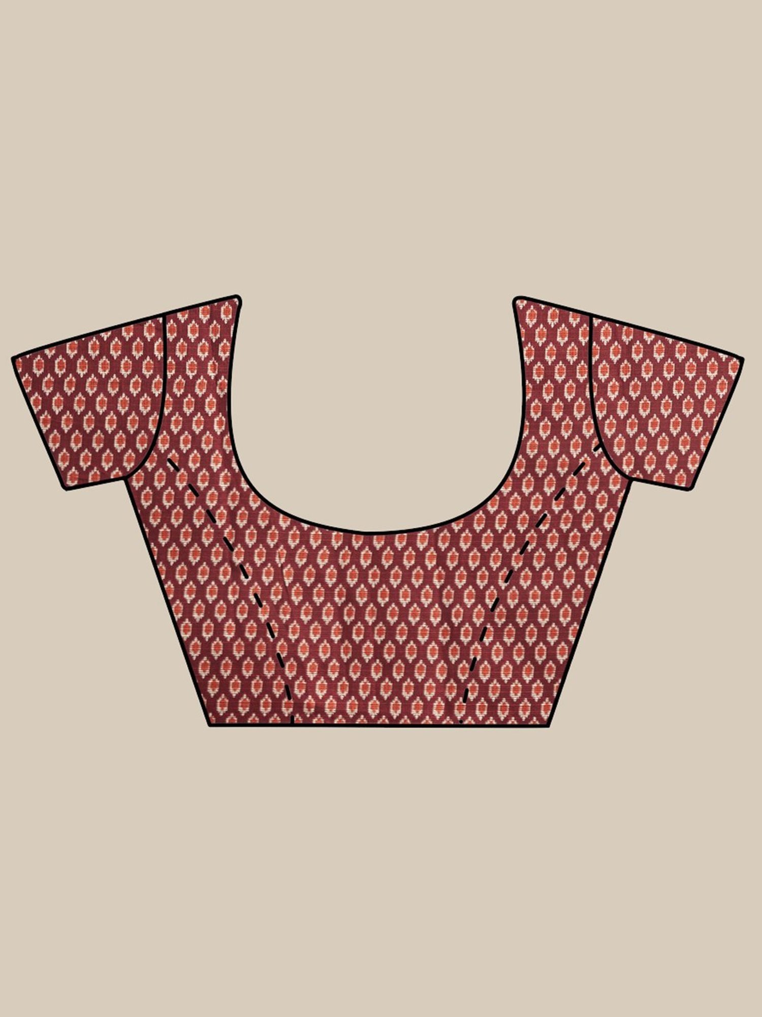 Vaamsi Maroon Printed Saree With Unstitched Blouse