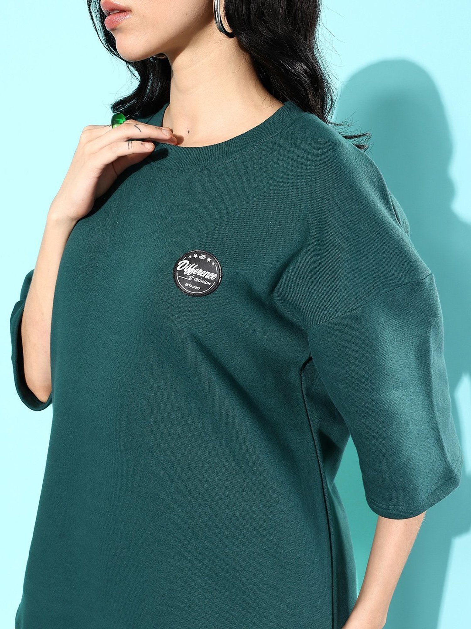 Difference of Opinion Green Fleece Oversized Sweatshirt
