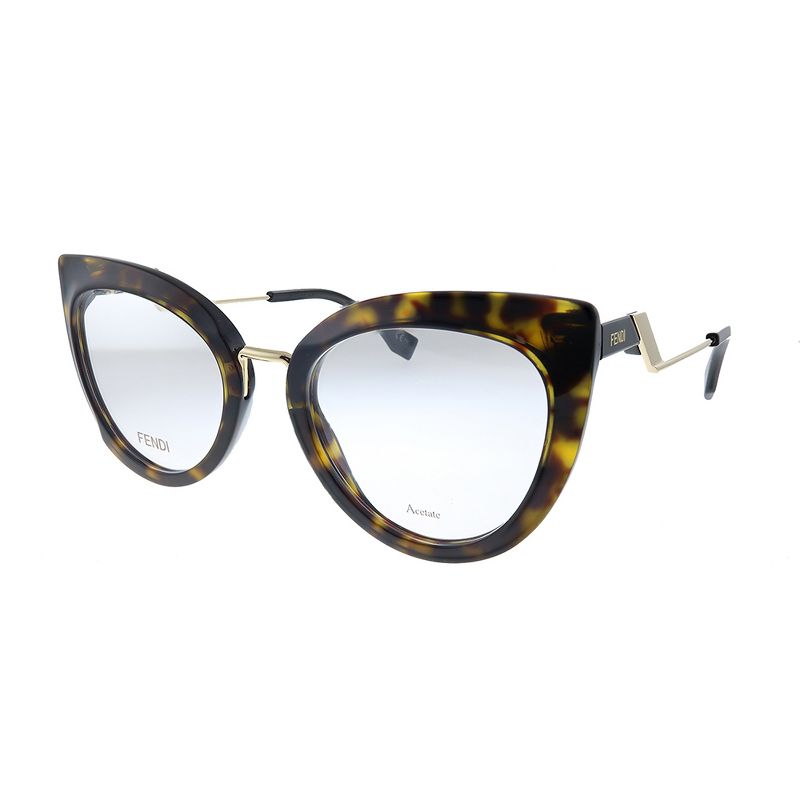 Fendi Tropical FF 0334 086 Womens Cat-Eye Eyeglasses Dark Havana 51mm