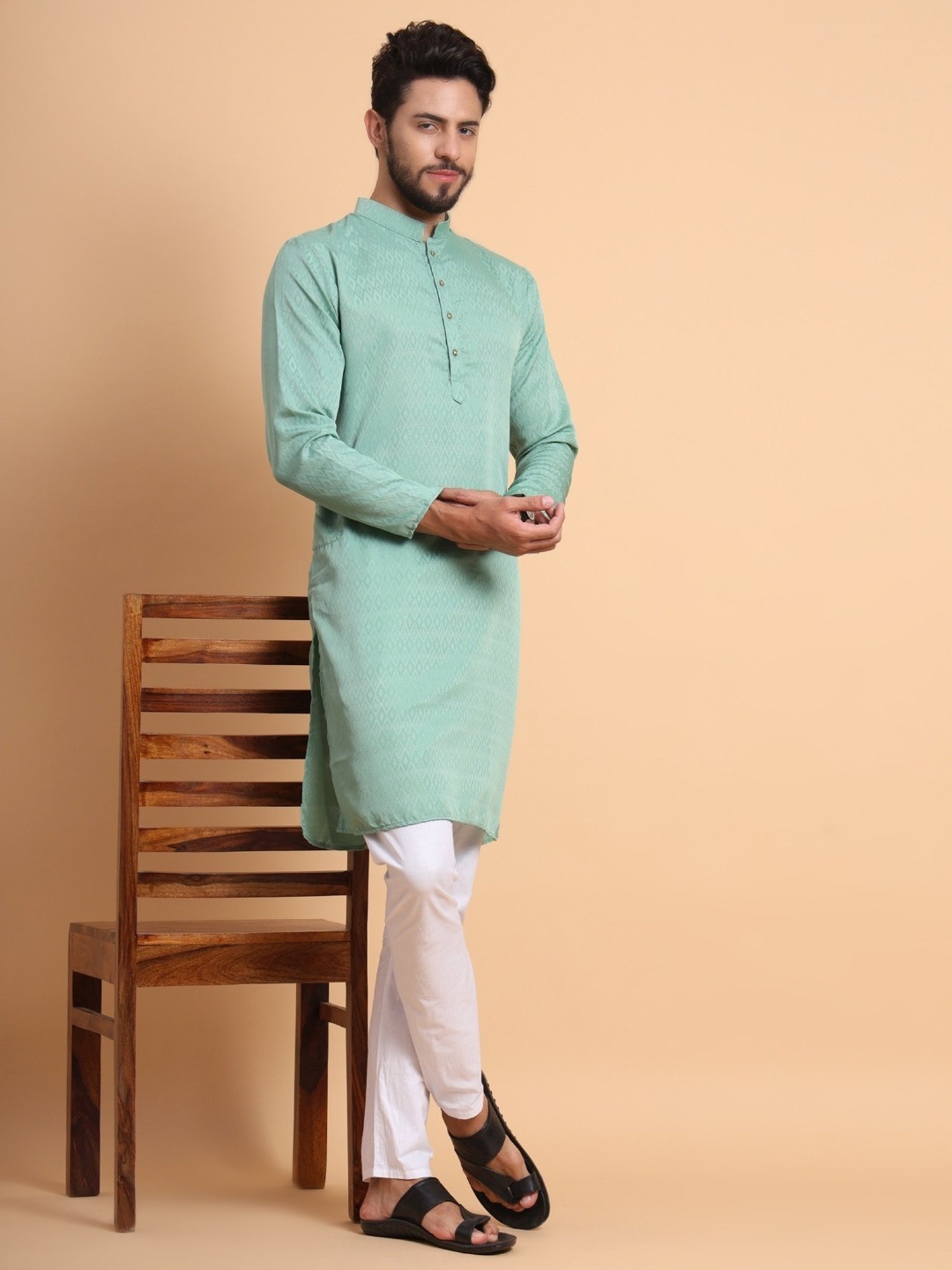 SWAGG INDIA Turquoise Regular Fit Kurta