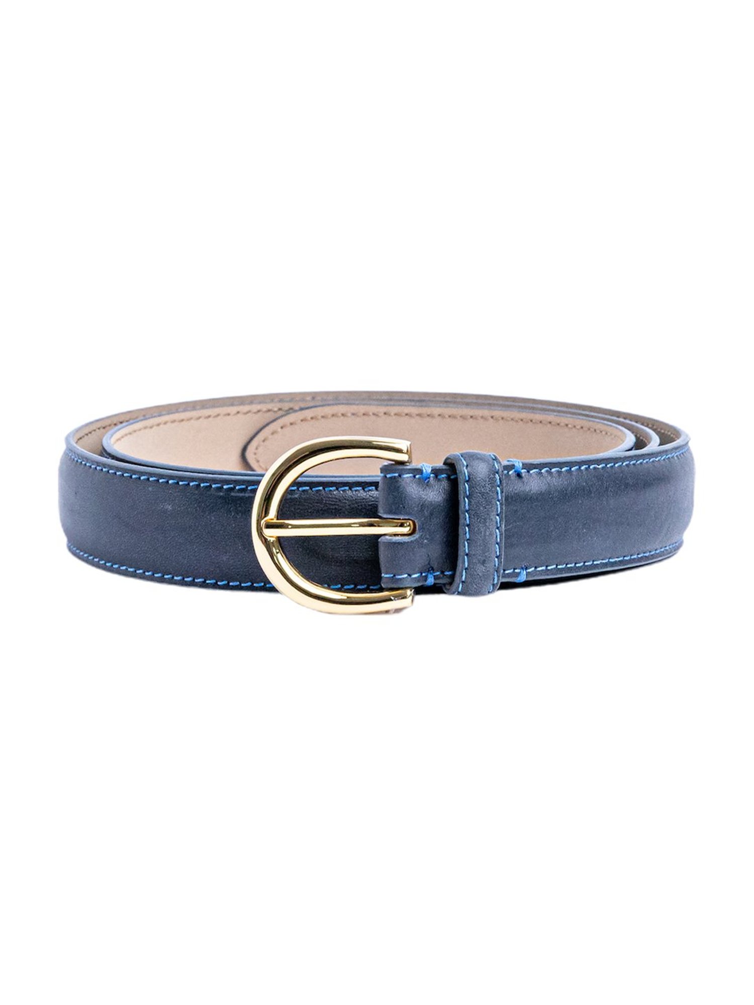 Hidesign Mariko Brown Solid Leather Narrow Belt