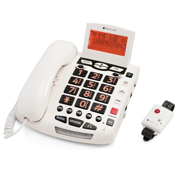 CLEARSOUNDS CSC600ER Telephone, Corded, White, Package Quantity: 1
