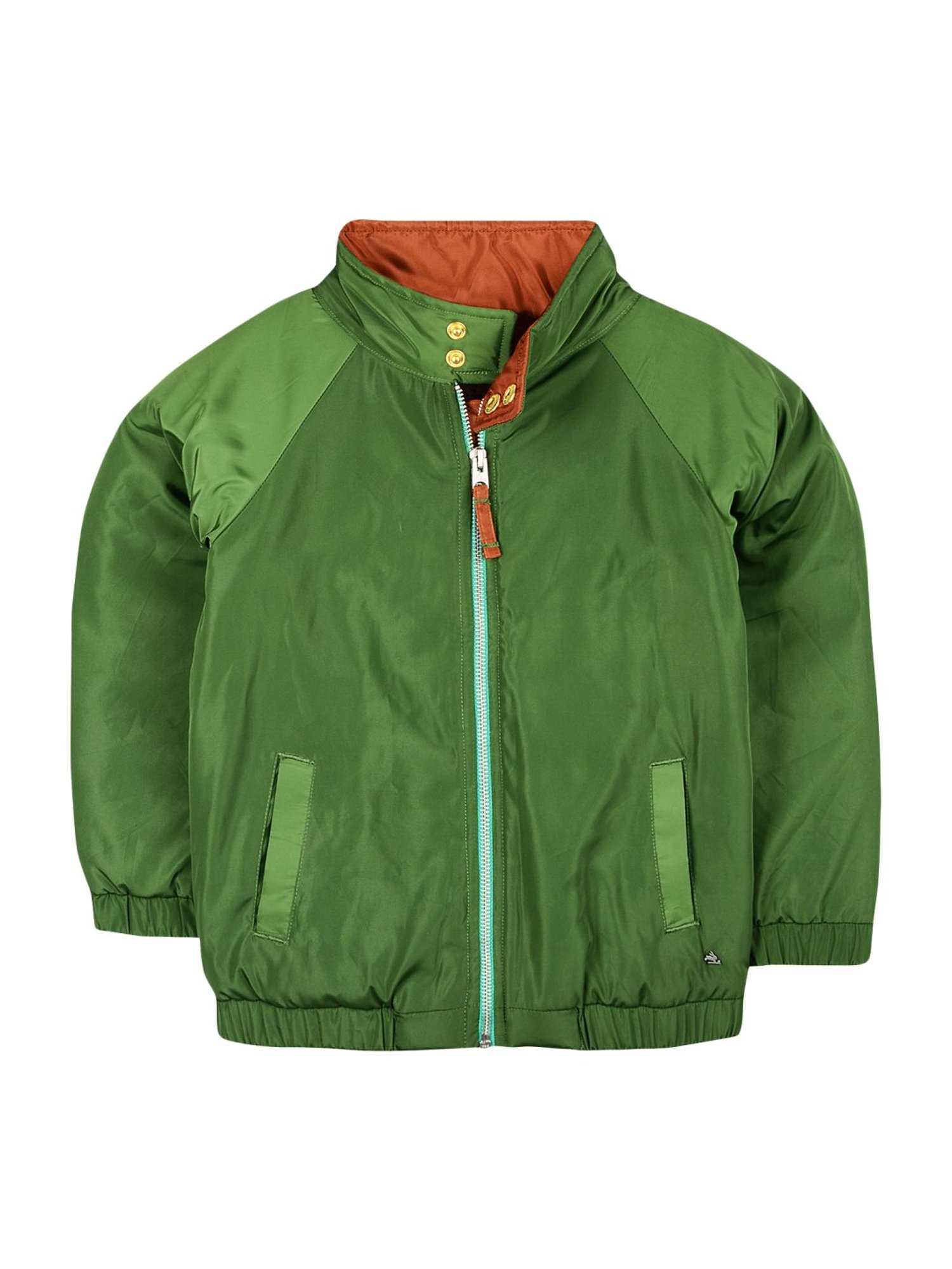 Allen Solly Junior Navy & Green Color Block Full Sleeves Jacket