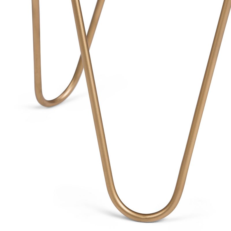 18" Tillman Metal and Wood Accent Table Natural/Gold - WyndenHall