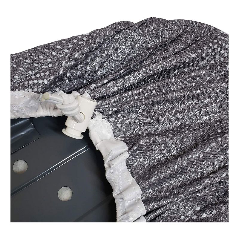 HOMZ 1901001 Heat Reflective Replacement Cover and Pad for Standard Width 13-15 Inch Wide by 53-55 Inch Long Ironing Boards, 100 Percent Cotton, Grey