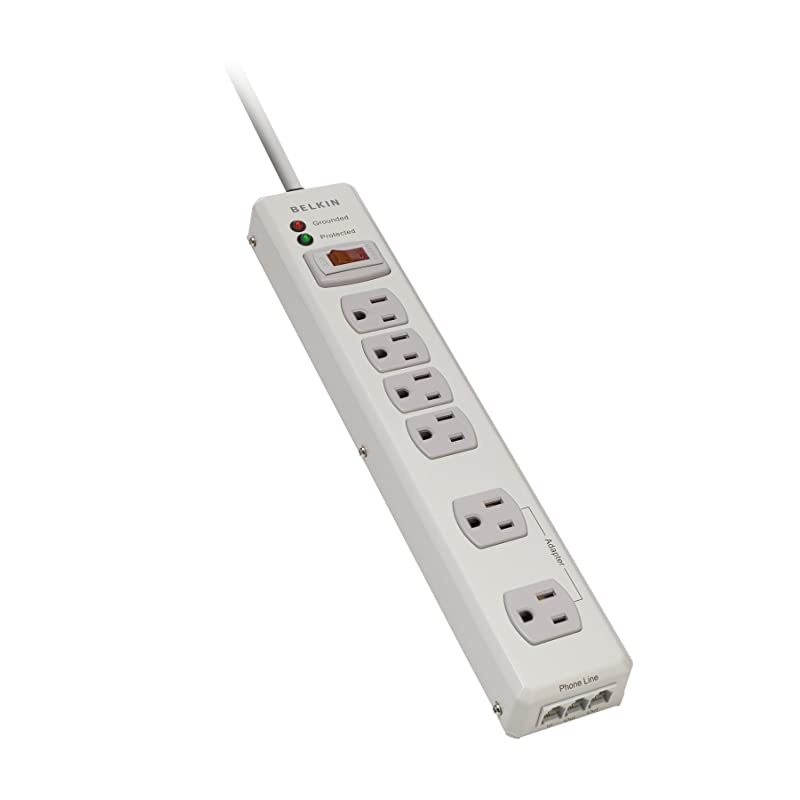 F9H62006MTL Metal Power Strip Surge Protector Beige 6Outlet