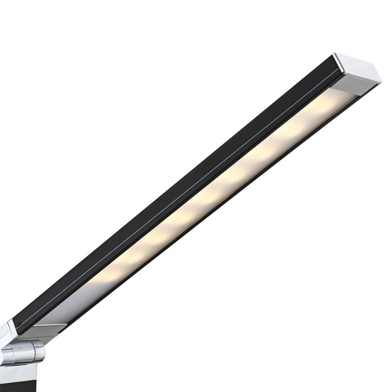 23" Iron/Seeded Glass Axel Farmhouse Industrial Task Lamp (Includes LED Light Bulb) Black - JONATHAN Y