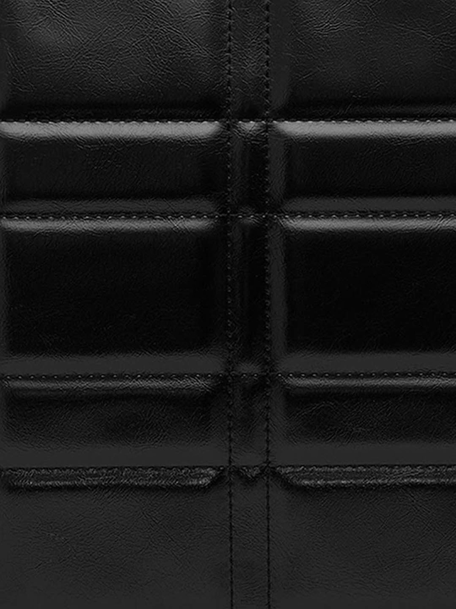 Miraggio Black Quilted Large Tote Handbag