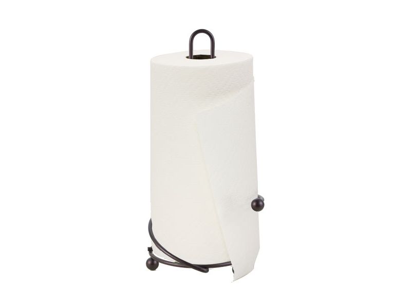 Home Basics  Easy Tear Bamboo Paper Towel Holder with Weighted Base, Natural