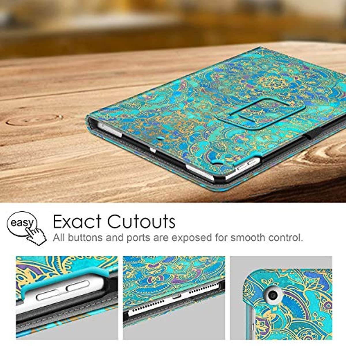 Fintie Folio Case for New iPad 8th Gen (2020) / 7th Generation (2019) 10.2 Inch - [Corner Protection] Premium Vegan Leather Smart Stand Back Cover with Pencil Holder, Auto Sleep/Wake, Shades of Blue