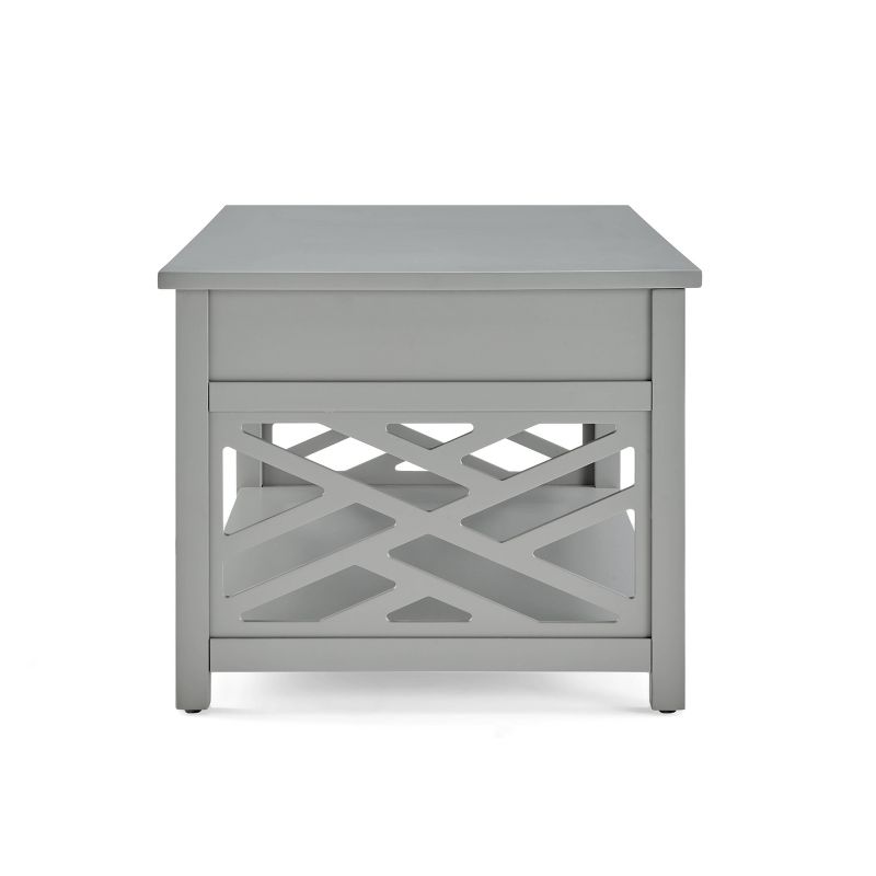 36" Middlebury Wood Coffee Table with Drawer Gray - Alaterre Furniture