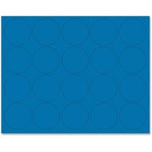 MasterVision Interchangeable Magnetic Characters, Circles, Blue, 3/4" Dia., 20/Pack