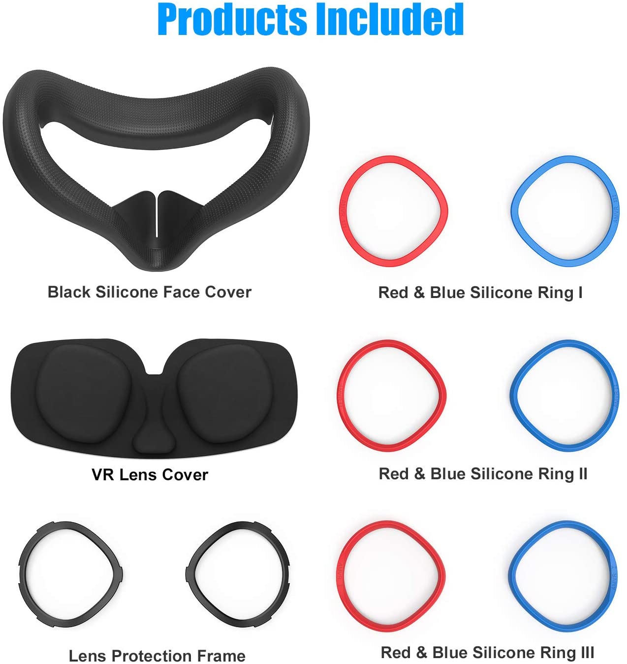 2 Pairs Oculus Quest 2 Elite Washable Silicone Handle Protective Cover