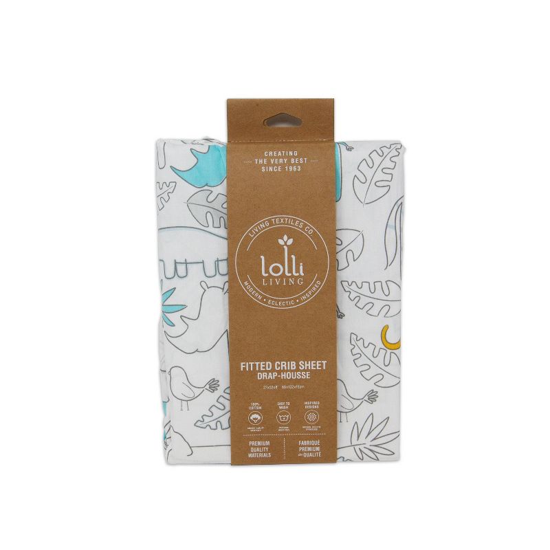 Lolli Living Baby Crib Fitted Sheet - Safari