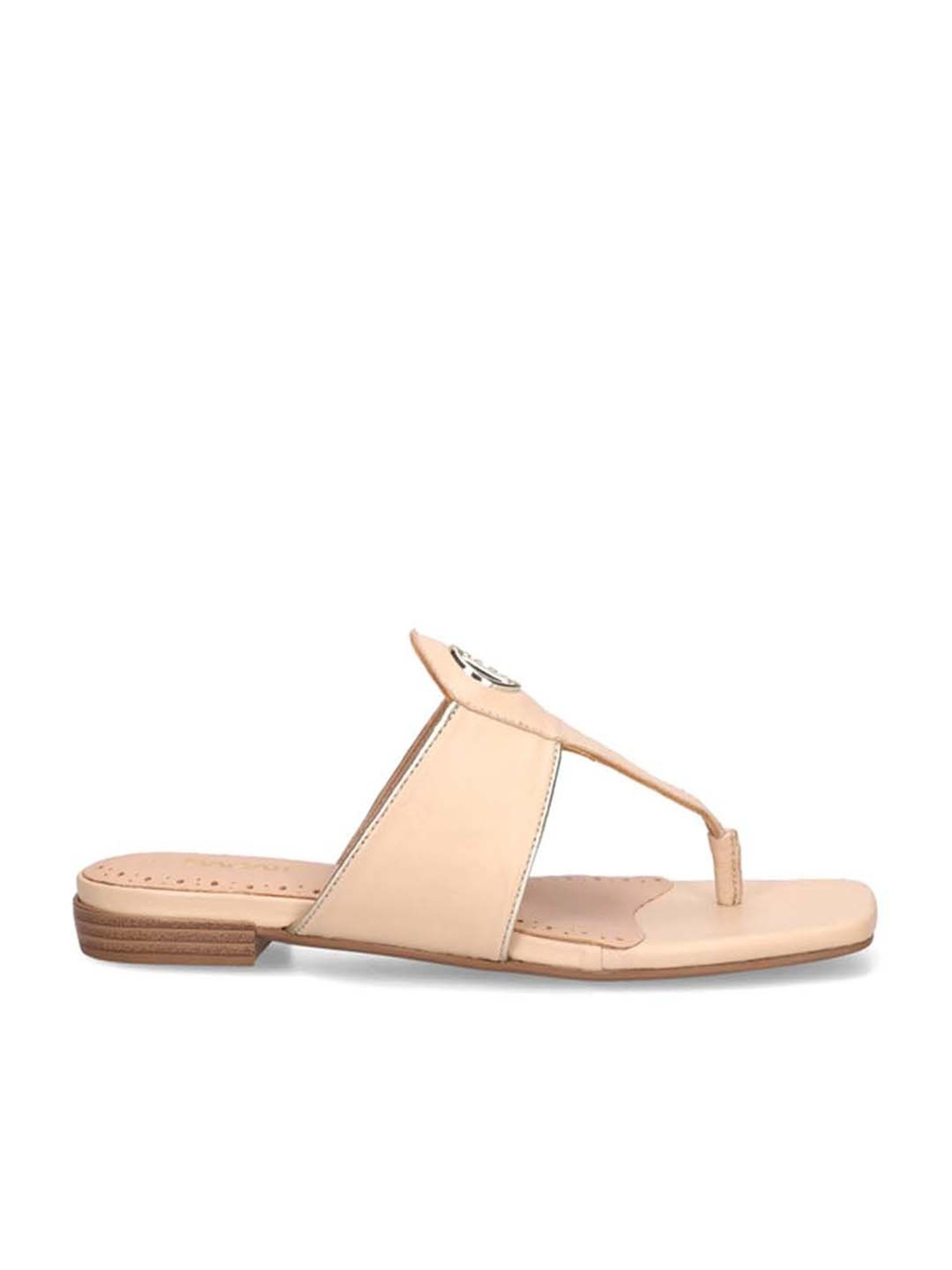 BAGATT Women's Mala Beige T-Strap Sandals